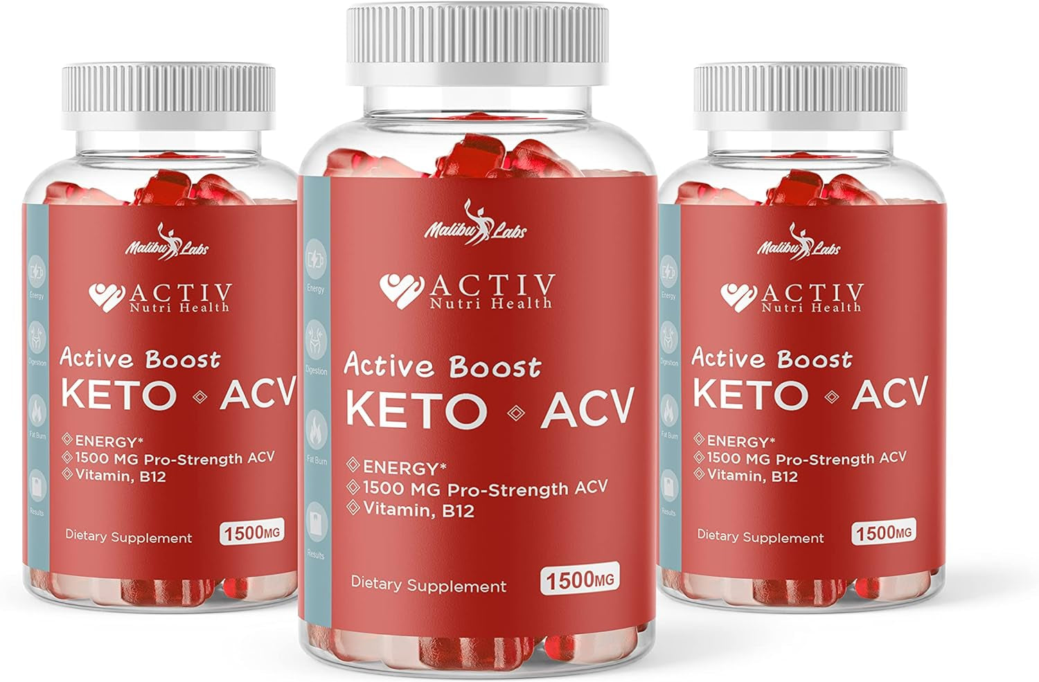 Activ Keto ACV Gummies for Weight Loss - 1500Mg Once a Day, New Strong Time Released Advanced Ketogenic Formula - Premium Apple Cider Vinegar Ketosis Gummies(3 Pack) 90 Day Supply Tank