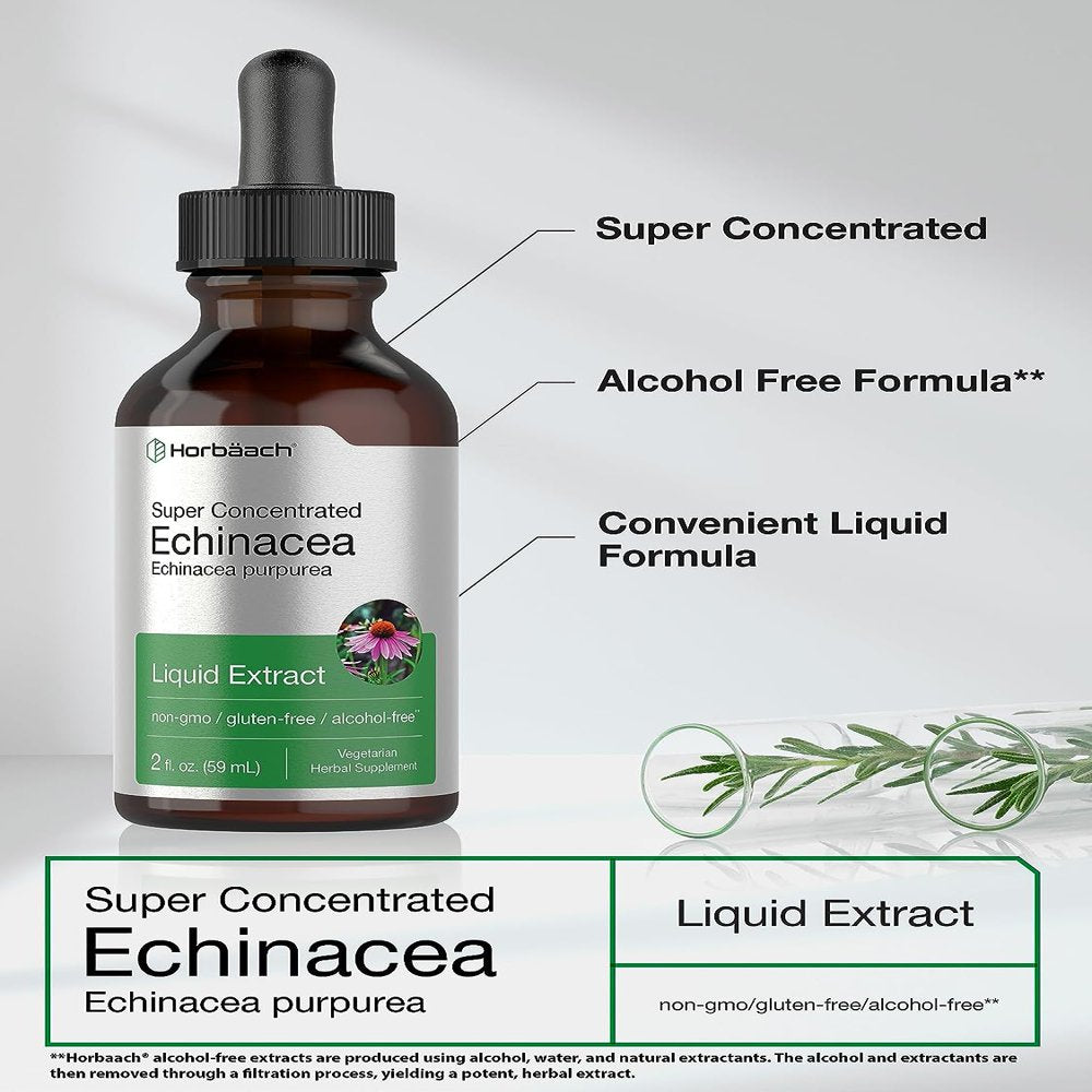 Echinacea Liquid Extract | 2 Oz | Vegetarian & Alcohol Free | by Horbaach