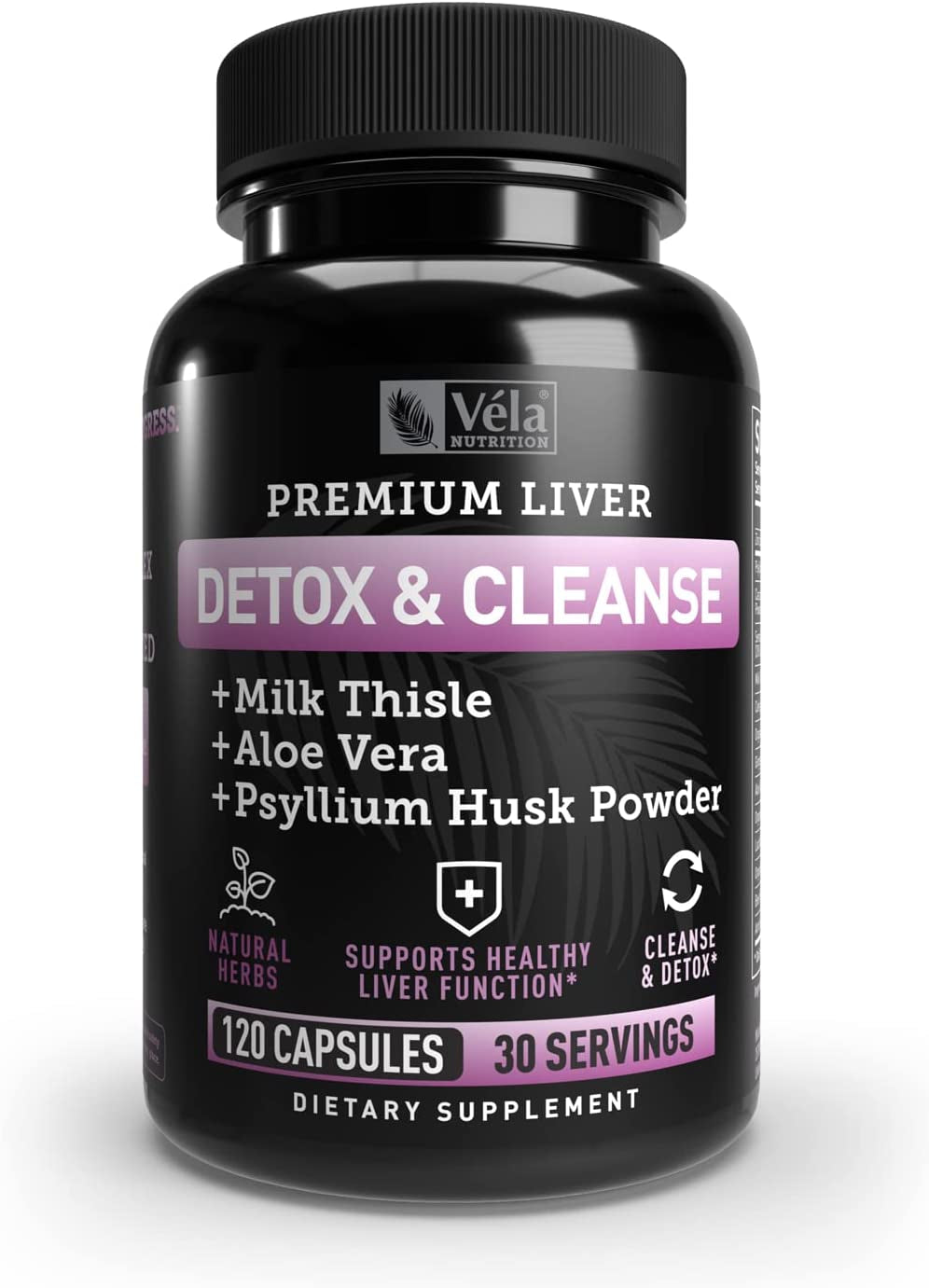 Véla Colon Cleanse & Liver Detox Formula Cleanse - 22 Herbs with Milk Thistle, Turmeric, Aloe Vera, and Psyllium Husk | Comprehensive Digestive and Liver Support | Promotes Optimal Detoxification