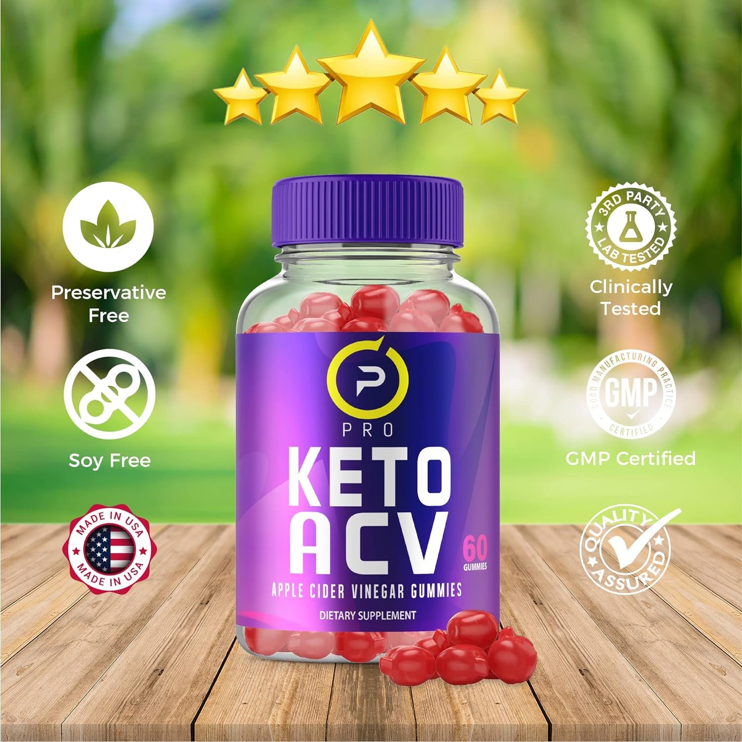 Pro Keto ACV Gummies - Official Formula, Vegan, Non GMO - Pro Keto Gummies with Apple Cider Vinegar Advanced Ketosis Formula, Vitamin B12, Beet Root Juice, Pomegranate Juice, 1000Mg (60 Gummies)