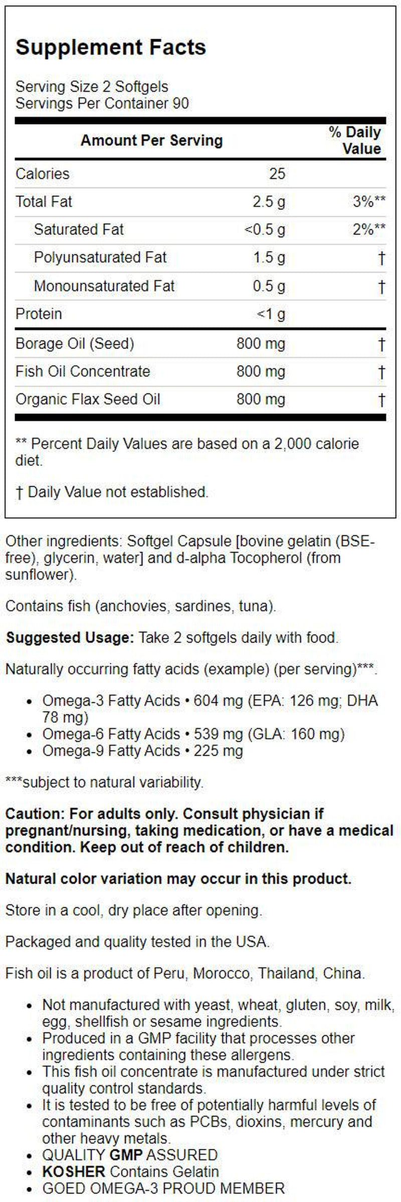 NOW Supplements, Super Omega 3-6-9 1200 Mg, 180 Softgels