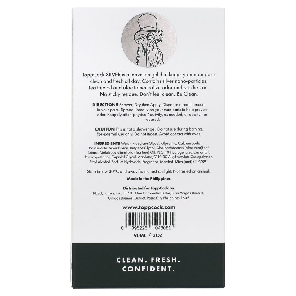 TPCK Toppcock Silver Leave-On Hygiene for Man Parts with Odor Neutralizer 90Ml