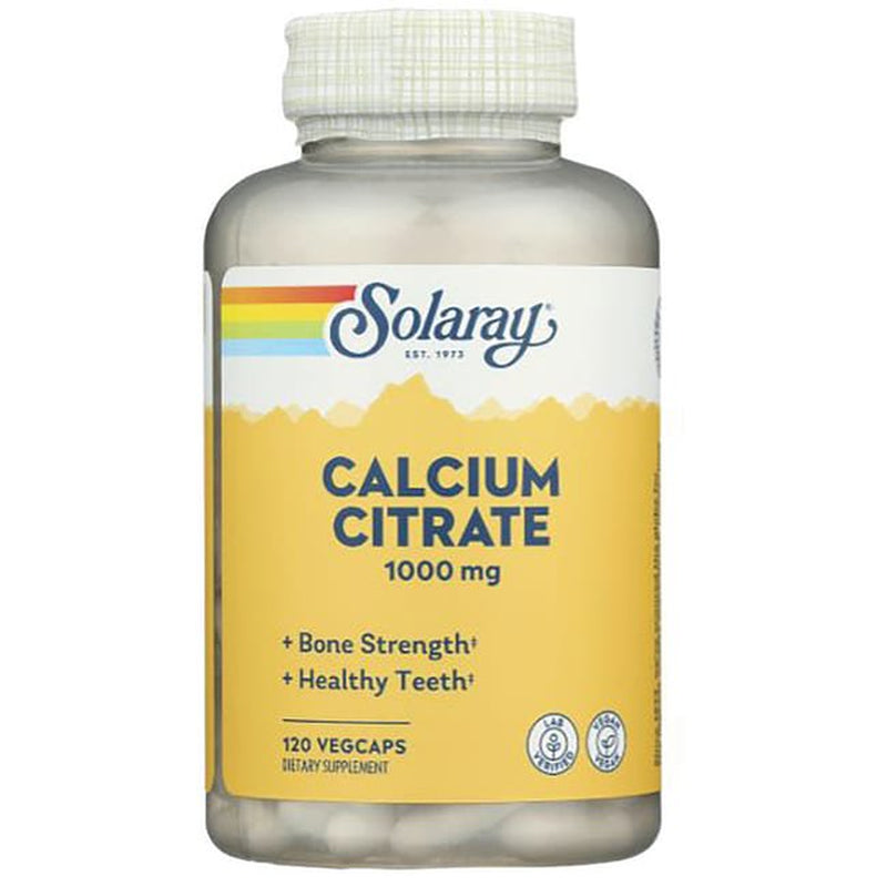 Solaray Calcium Citrate Capsules, 1000Mg, 120 Count