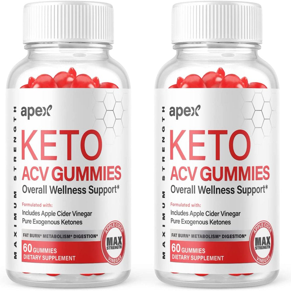 (2 Pack) Apex Keto ACV Gummies - Supplement for Weight Loss - Energy & Focus Boosting Dietary Supplements for Weight Management & Metabolism - Fat Burn - 120 Gummies