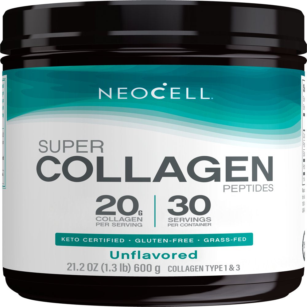 Neocell Super Collagen Peptides Dietary Supplement Powder, Unflavored, 20 G, 21.2 Oz