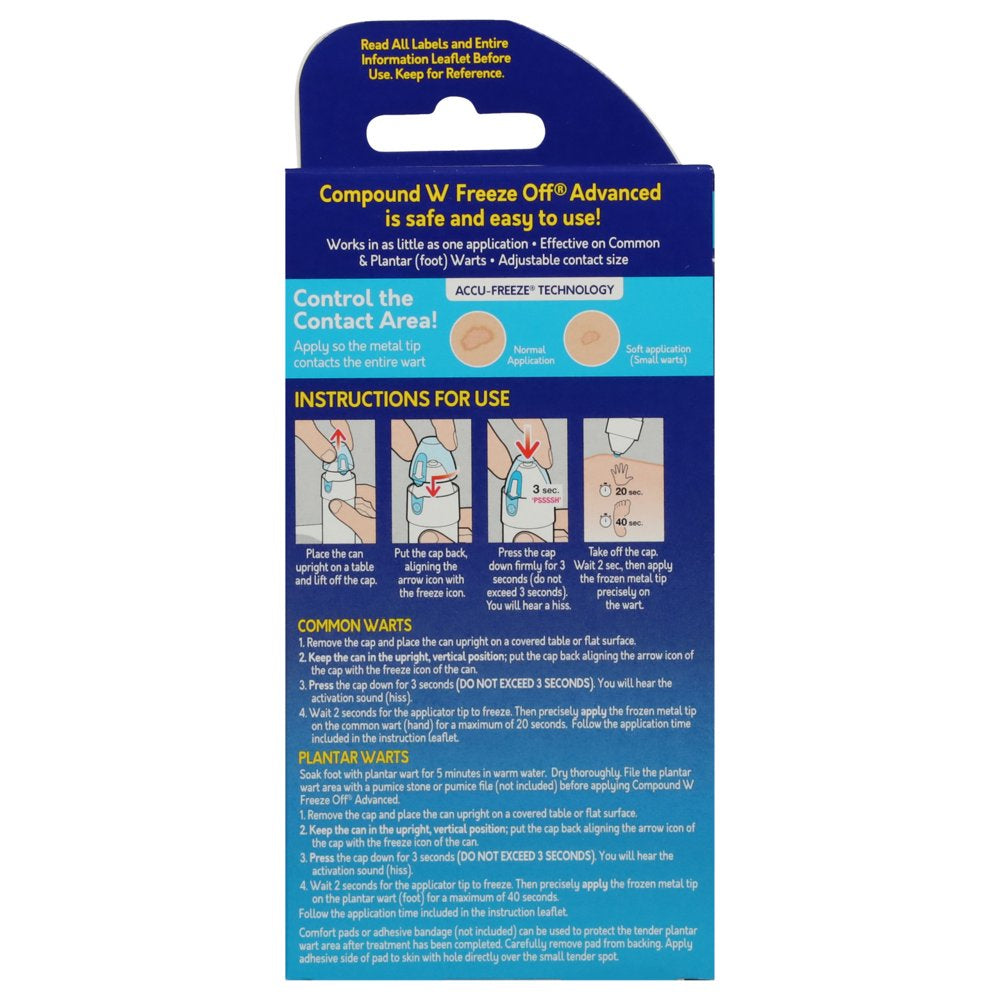 Compound W Freeze off Advanced Wart Remover with Accu-Freeze, 15 Applications