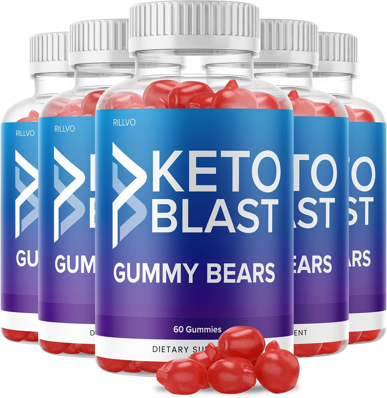 (5 Pack) Keto Blast Gummies Advanced Ketogenic Formula (300 Gummies)