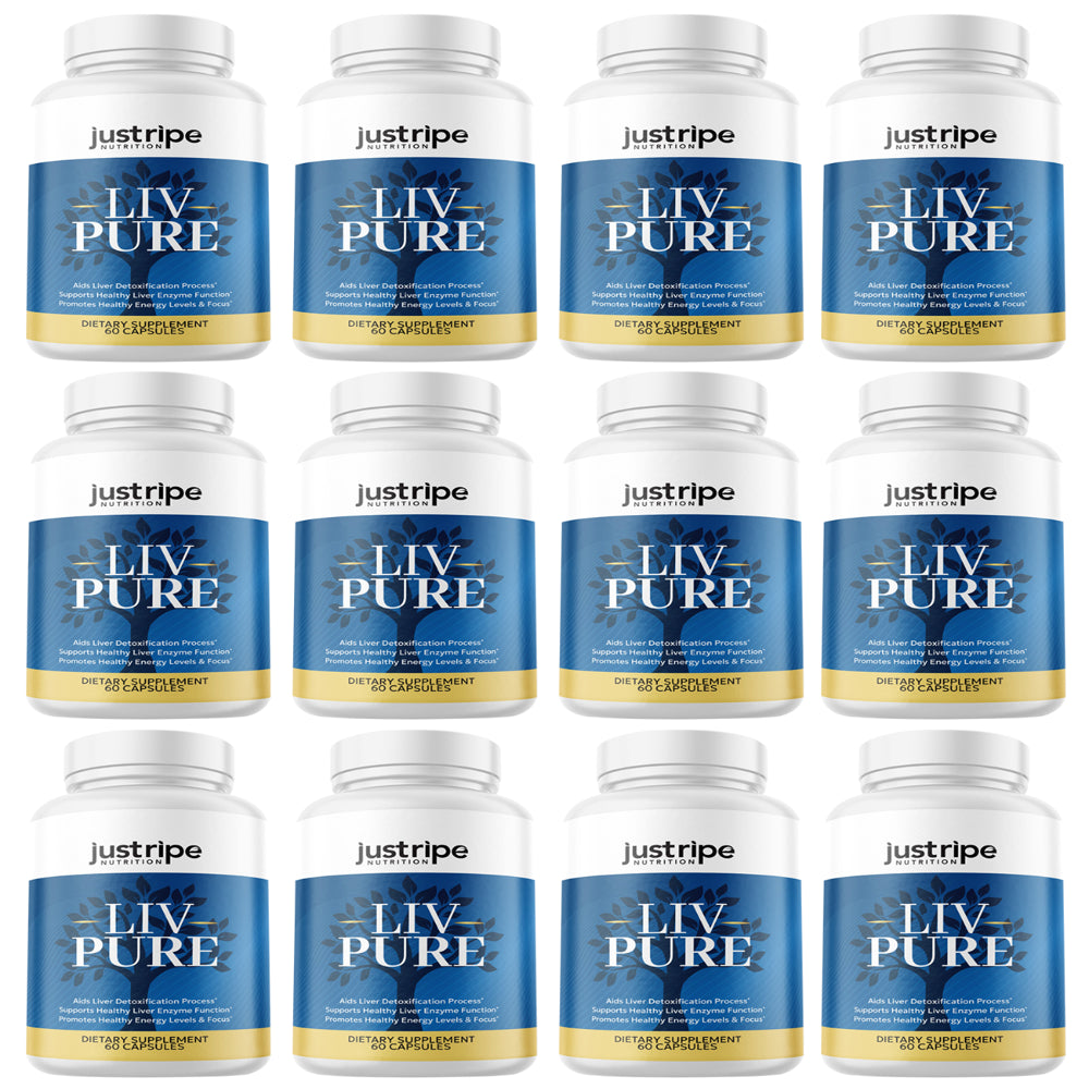 12 Pack Liv Pure Capsules for Liver Detox Support - Liv Pure Weight Loss Pills