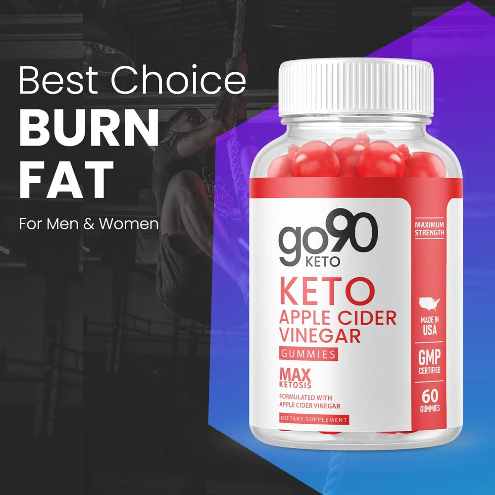 (1 Pack) Go90 Keto ACV Gummies - Supplement for Weight Loss - Energy & Focus Boosting Dietary Supplements for Weight Management & Metabolism - Fat Burn - 60 Gummies