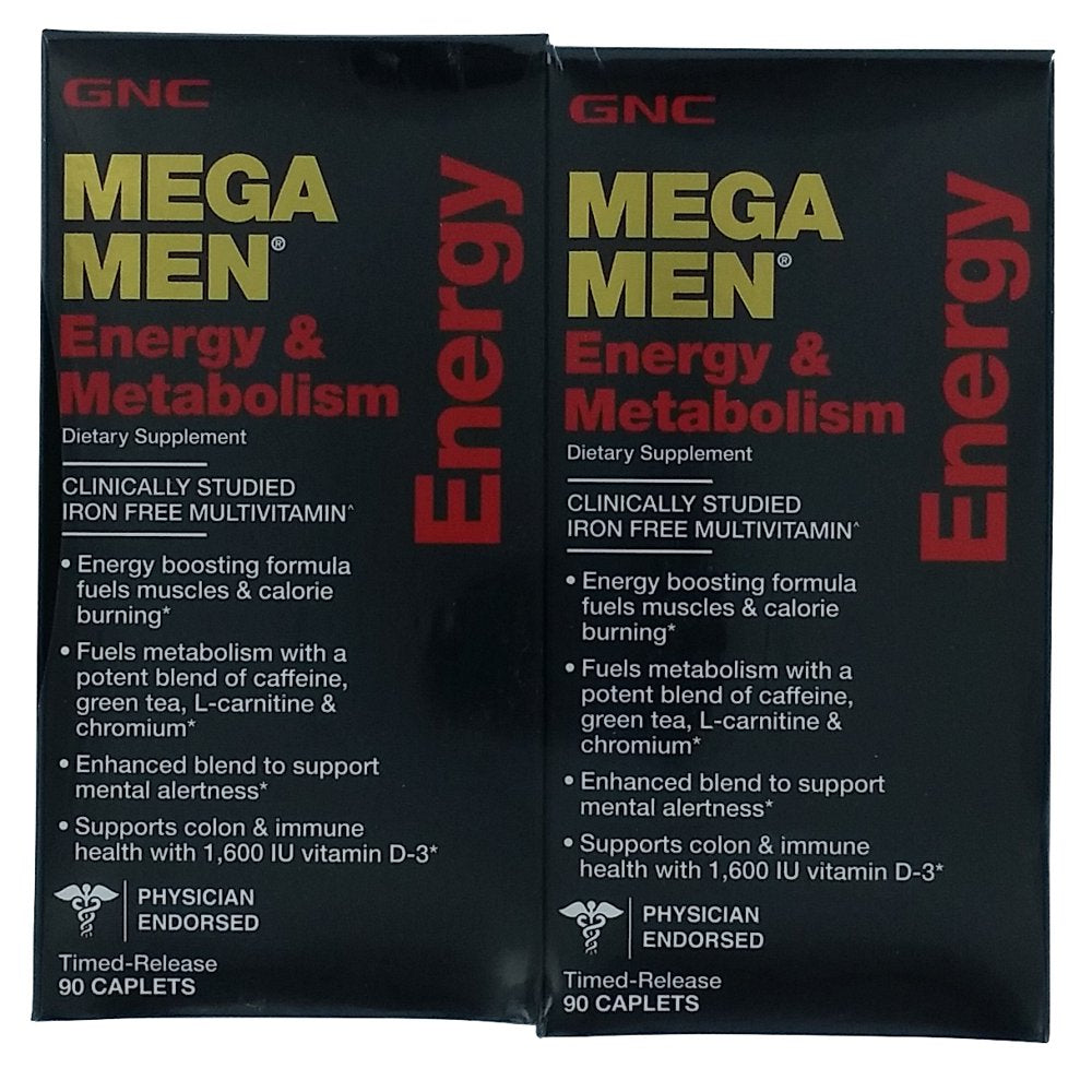 GNC Mega Men Energy & Metabolism Multivitamins - 180 Ct. Supports Mental Focus