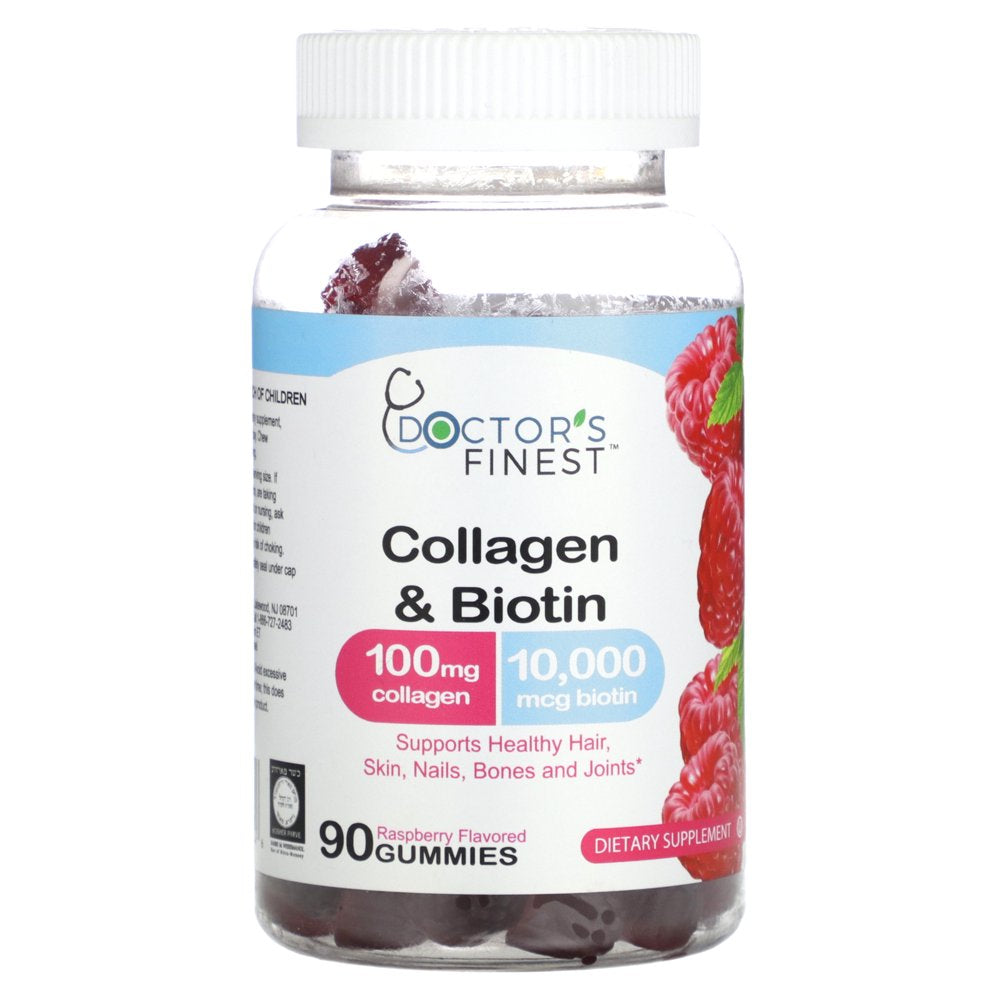 Doctor'S Finest Collagen & Biotin, Raspberry , 90 Gummies