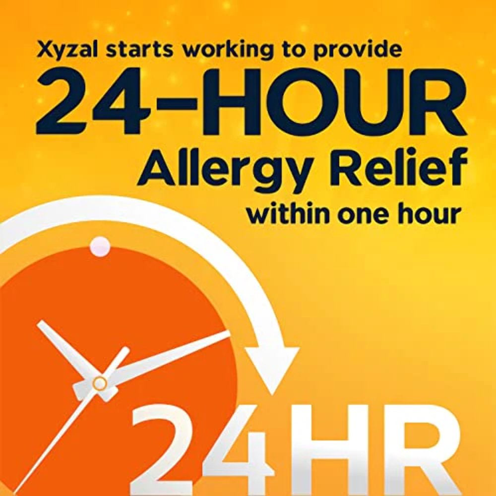 Xyzal Allergy Pills, 24-Hour Allergy Relief, Original Prescription Strength,55 Count (Pack of 2)