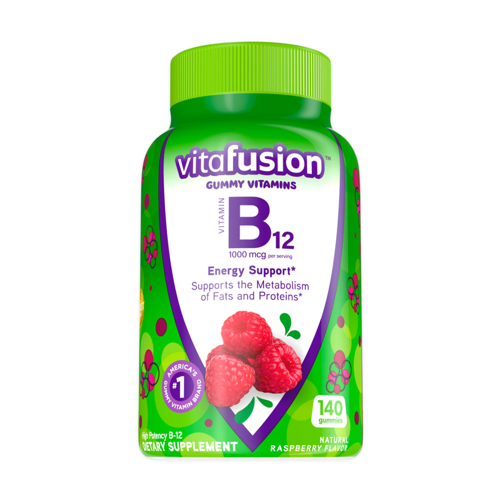 Vitafusion Vitamin B12 Gummy Vitamins, Raspberry Flavored, 140 Count