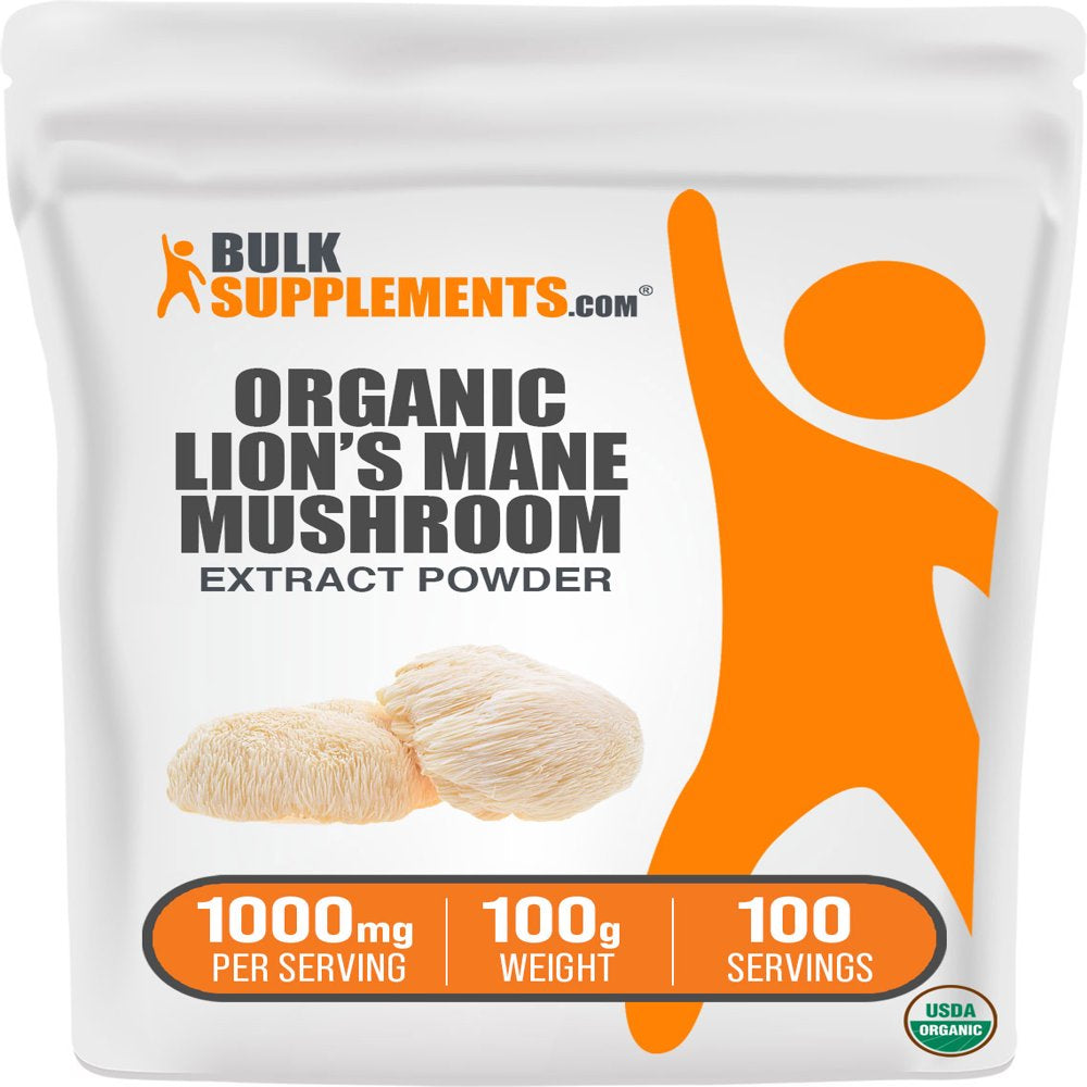 Bulksupplements.Com Lion'S Mane Mushroom Extract Powder, 1000Mg - Memory Boosting Supplement (100G - 100 Servings)