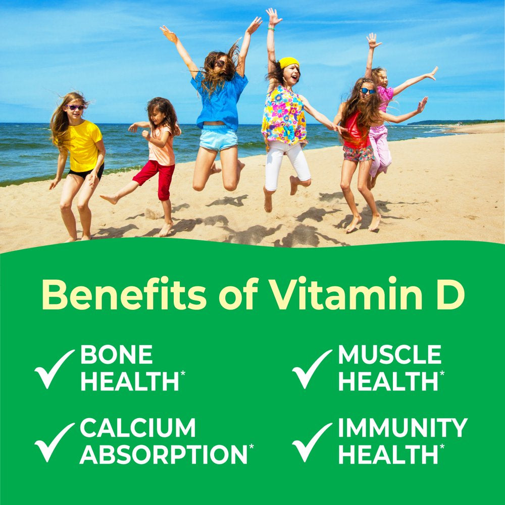 Vitaworks Kids Vitamin D 1000 IU Jelly Beans, Dietary Supplement for Immune Support, 60 Jellies
