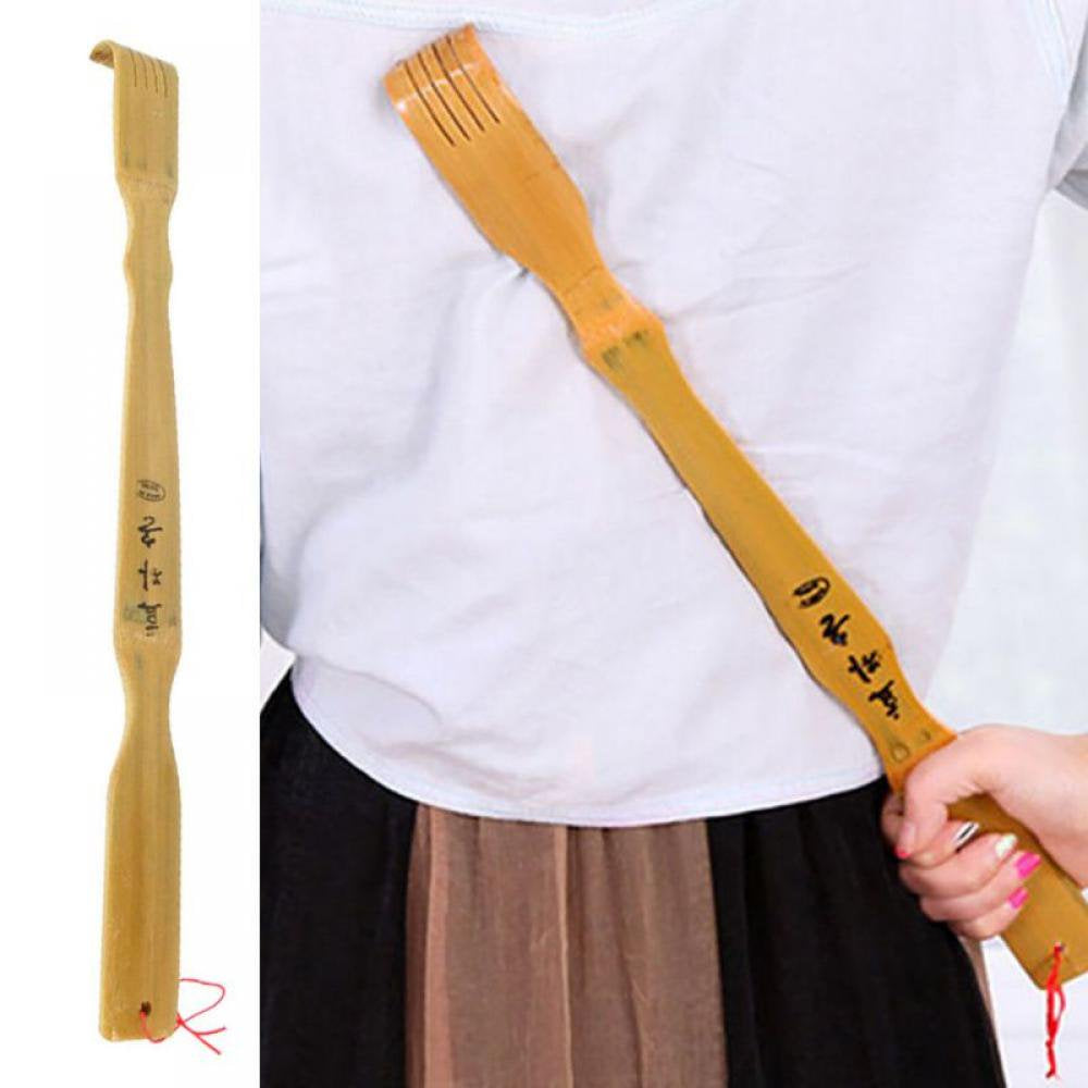 1Pc 17.5" Bamboo Itch Therapeutic Relax Back Scratcher Massage Stick Rollers Wooden