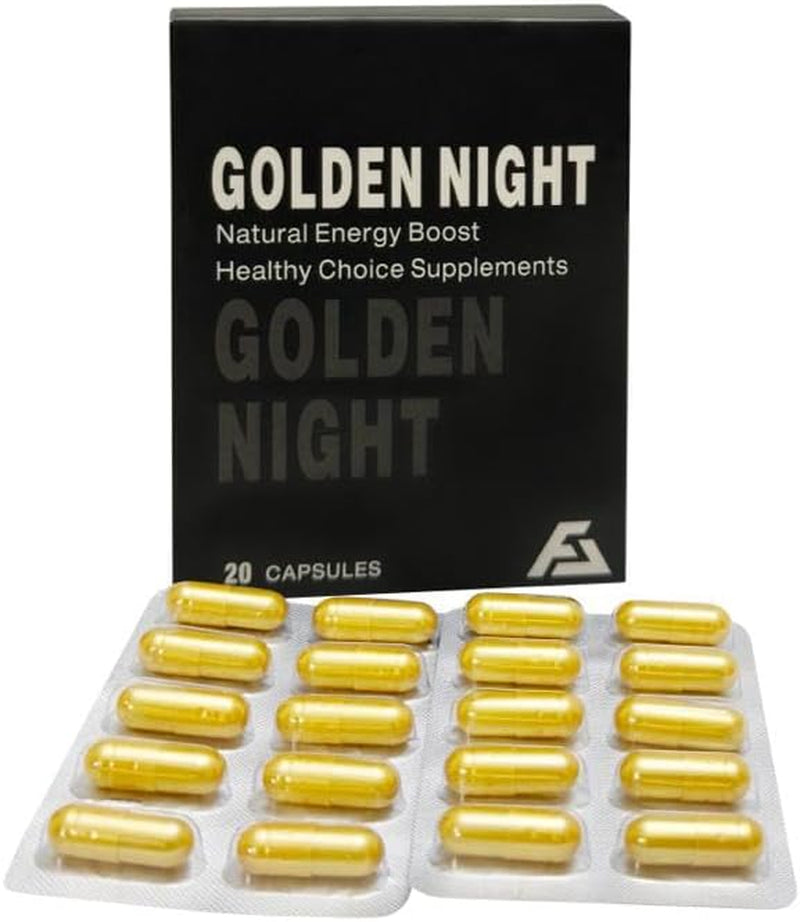 20 High Dose Natural Energy Boost Supplement, 20 Gold Caps