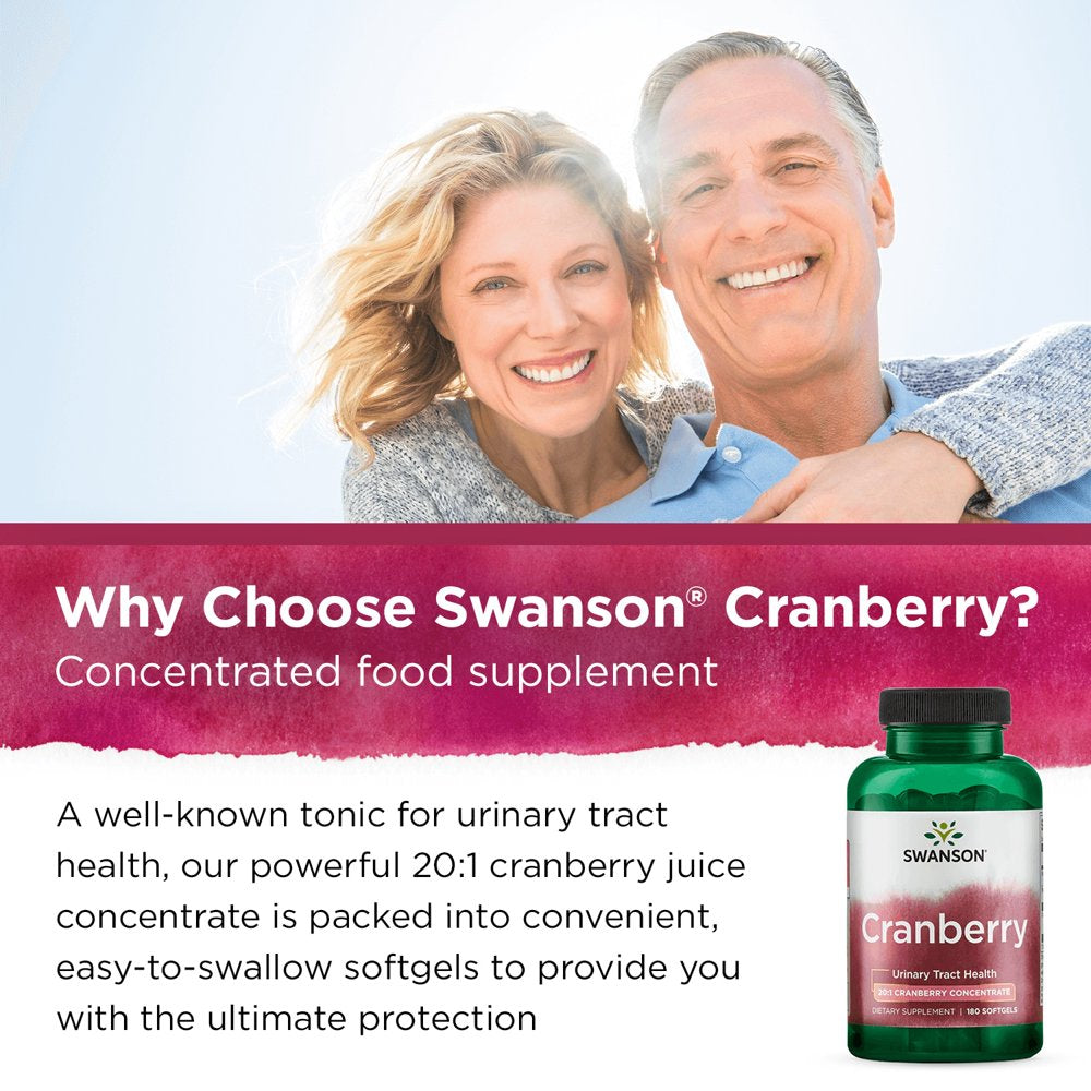 Swanson Cranberry 20:1 Concentrate 180 Sgels 2 Pack