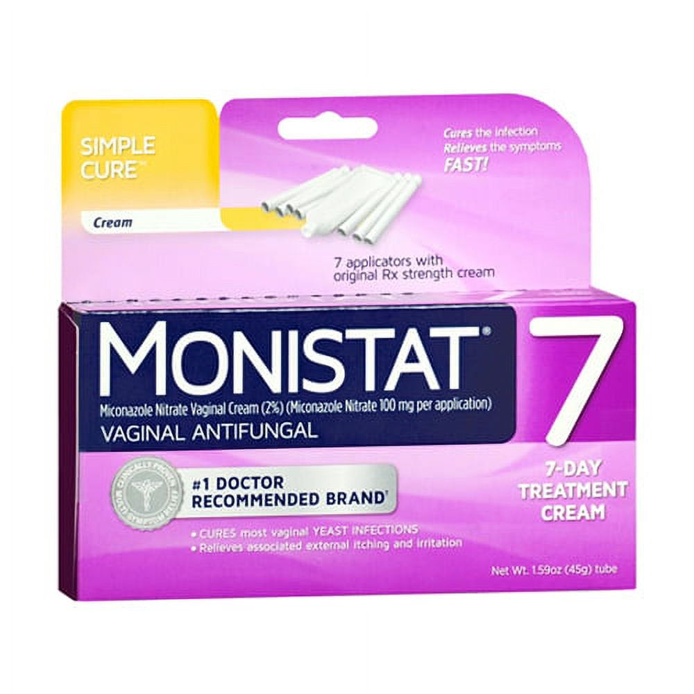 Monistat 7 Vaginal Antifungal Cream, for 7 Days - 1 Kit, 6 Pack