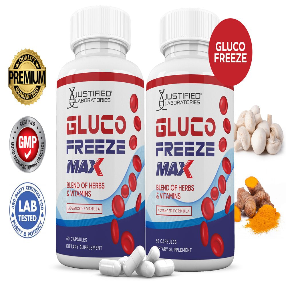 (2 Pack) Glucofreeze Max Advanced Formula 1295MG 120 Capsules