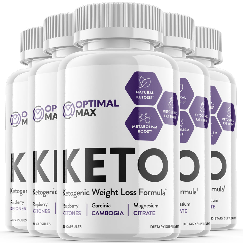 (5 Pack) Optimal Max Keto - Supplement for Weight Loss - Energy & Focus Boosting Dietary Supplements for Weight Management & Metabolism - Advanced Fat Burn Raspberry Ketones Pills - 300 Capsules