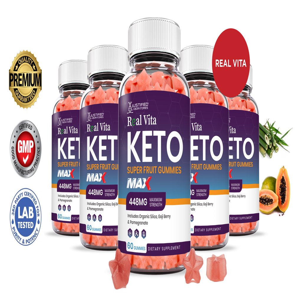 (5 Pack) Real Vita Keto Max Gummies Dietary Supplement 300 Gummys