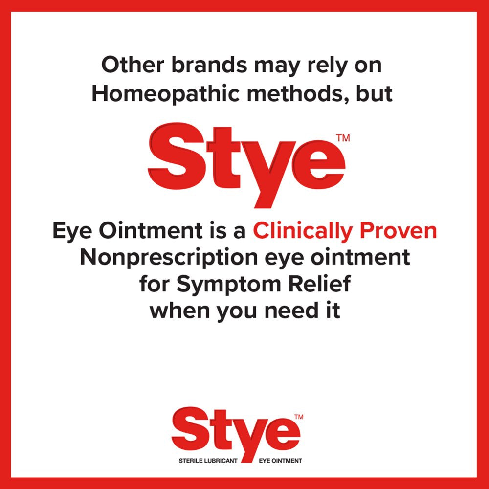 Stye Sterile Lubricant Eye Ointment, Ophthalmologist Tested, 0.125 Oz