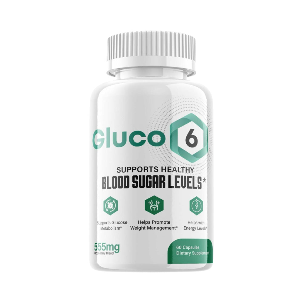 Gluco6 Blood Sugar Pills Gluco 6 Supplement for Blood Sugar Support 60 Capsules