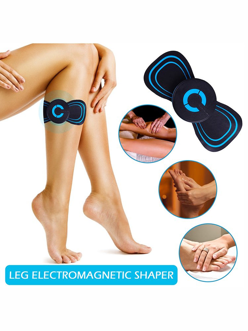 Tissouoy Electric Neck Massager Portable Mini Cervical Massage Stickers USB Charging for Calf Waist Arm Relief Muscle Pain