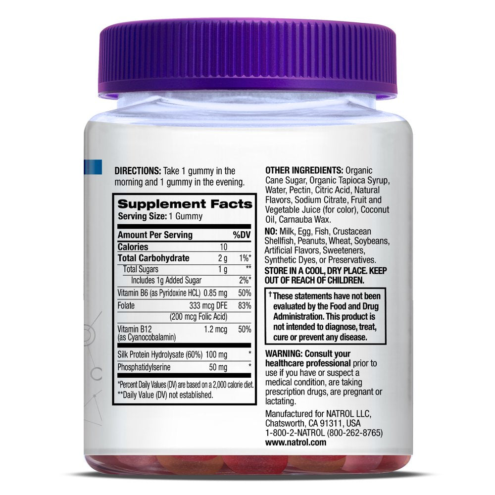 Natrol Cognium Complete Gummies, Brain Health Support, Fruit Punch Flavor, 100Mg, 50 Ct