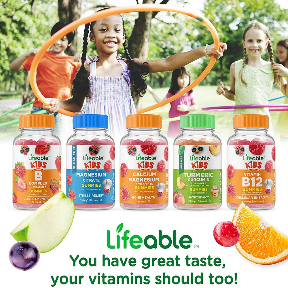 Lifeable Magnesium Citrate for Kids – 900 Mg - 90 Gummies