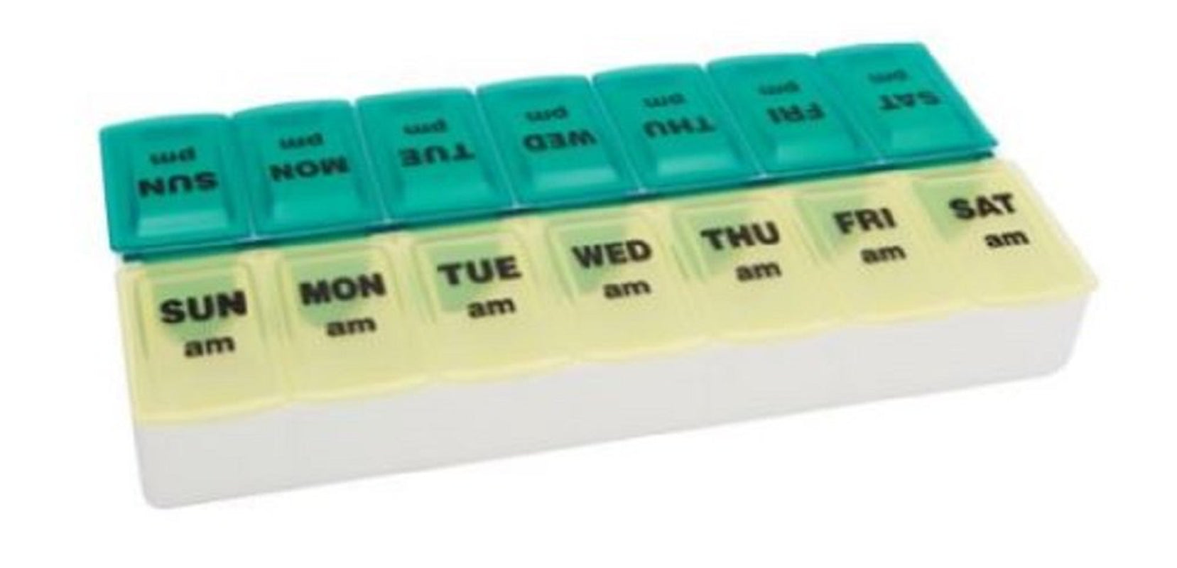 Twice-A-Day Weekly Pill Organizer (Assorted Colors)