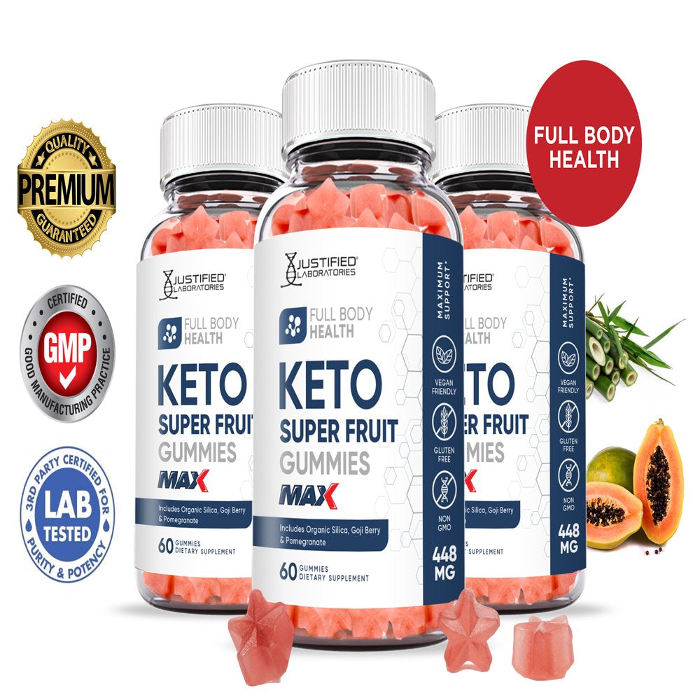 (3 Pack) Full Body Health Keto Max Gummies Dietary Supplement 180 Gummys