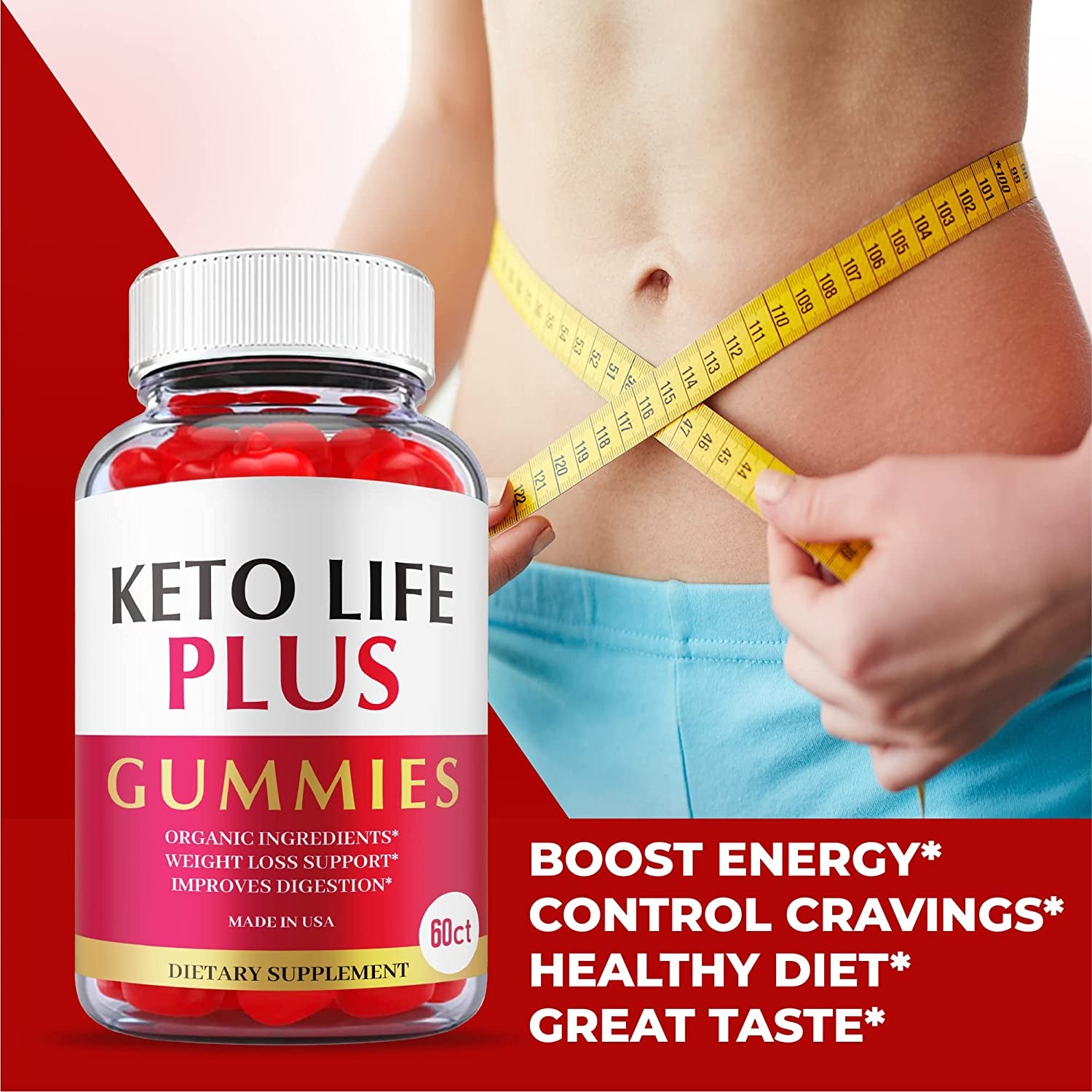 (5 Pack) Keto Life plus Gummies - Official Formula, Vegan - Keto Life plus ACV Gummies with Apple Cider Vinegar, Weight Apple Loss Cider, Great Taste, Vitamin B12, B6, Beet Root Juice (300 Gummies)