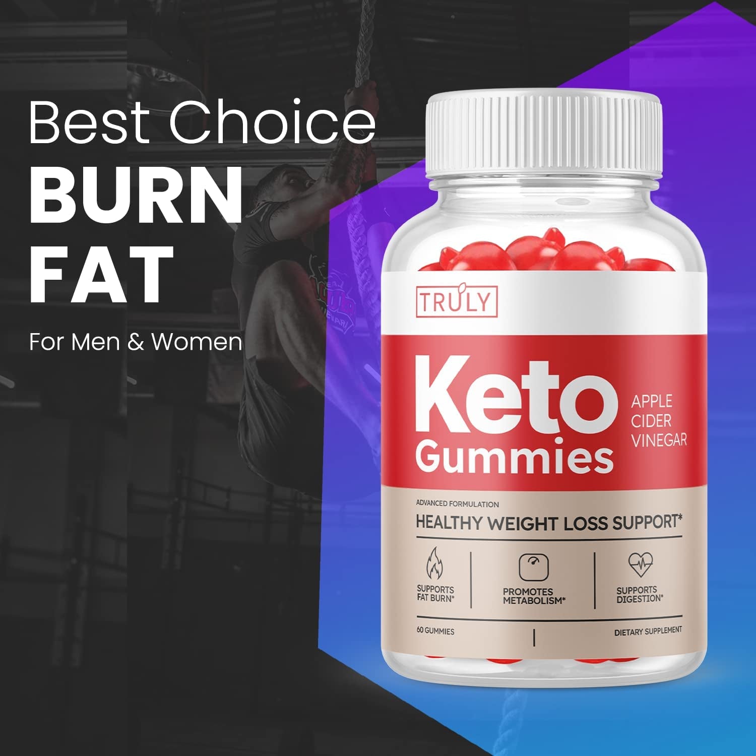 Truly Keto Gummies, Truly Keto ACV Gummies (5 Pack)