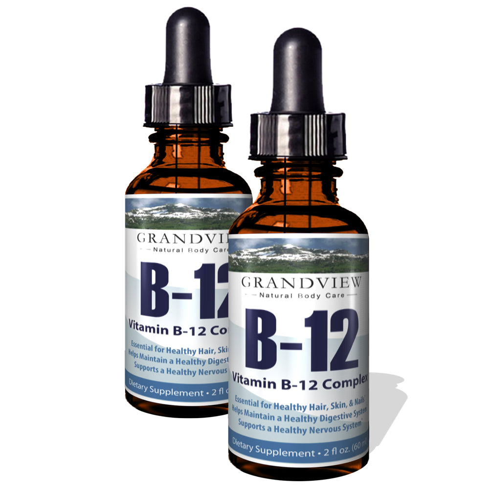 Vitamin B12 Complex Liquid Drops 2 Pack - Best Way to Instantly Boost Energy Levels and Speed up Metabolism