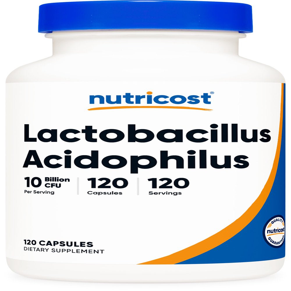 Nutricost Lactobacillus Acidophilus 10 Billion CFU Supplement, 120 Vegetarian Capsules
