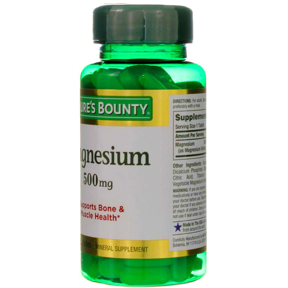 Nature'S Bounty Magnesium 500 Mg Tablets 100 Ea (Pack of 2)