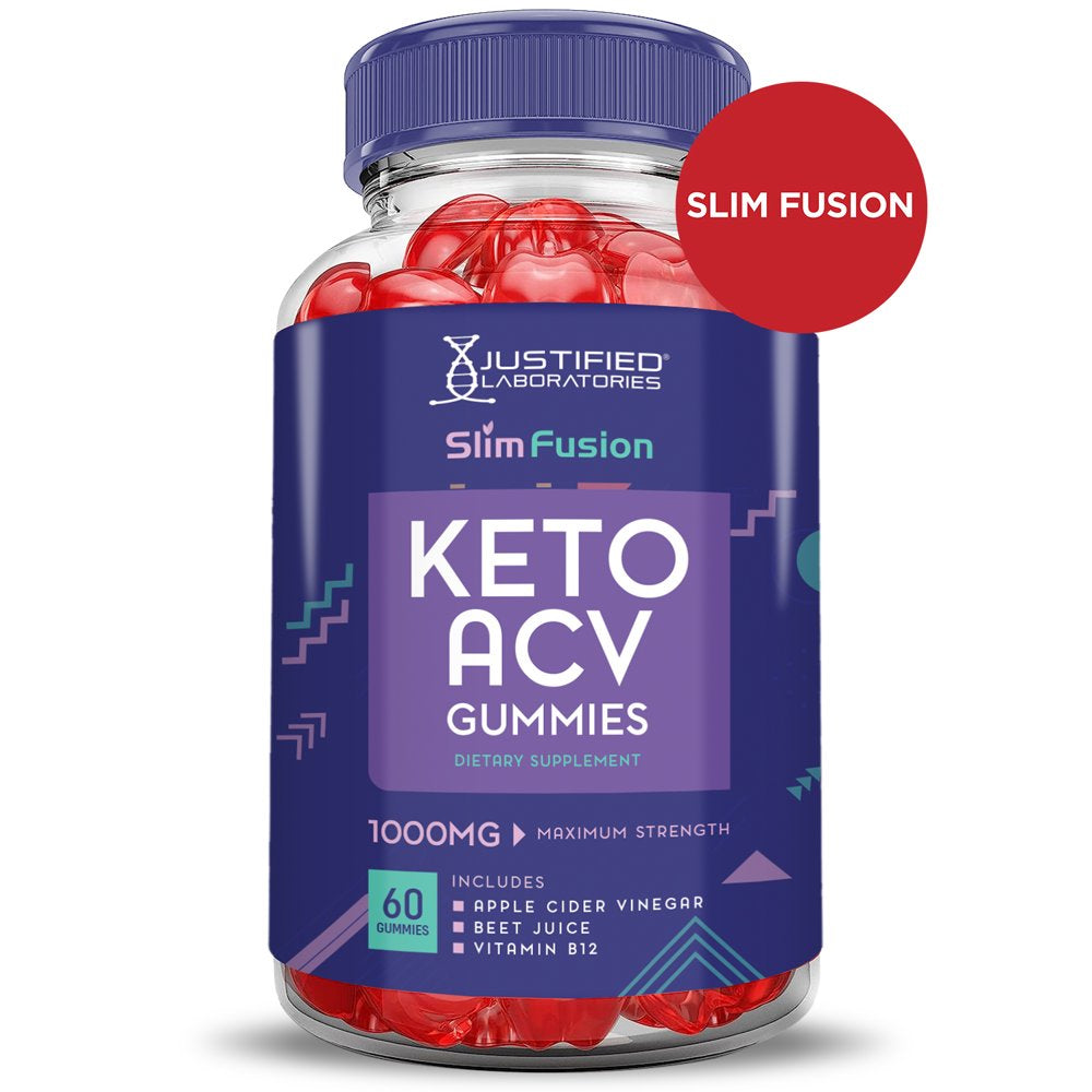 (2 Pack) Slim Fusion Keto ACV Gummies 1000MG Dietary Supplement 120 Gummys