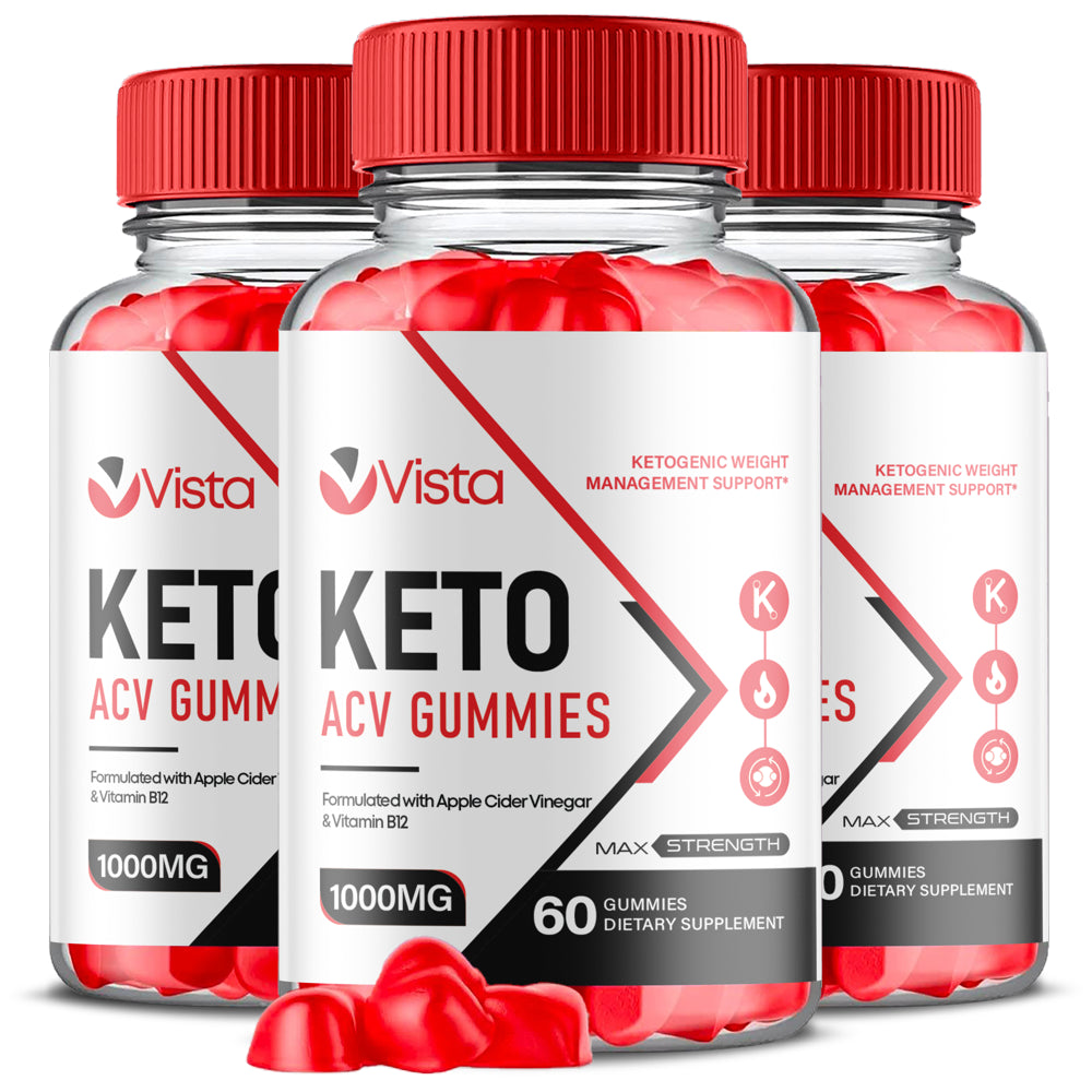 (3 Pack) Vista Keto ACV Gummies - Apple Cider Vinegar Supplement for Weight Loss - Energy & Focus Boosting Dietary Supplements for Weight Management & Metabolism - Fat Burn - 180 Gummies