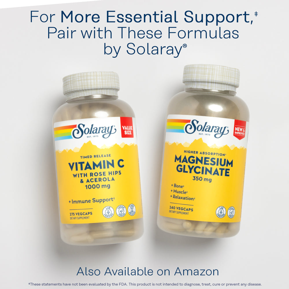Solaray Calcium Citrate W/ Vitamin D3 1000Mg, Healthy Bones & Teeth, Heart, Muscle & Nerve Support, 60 Serv, 240 Vegcaps