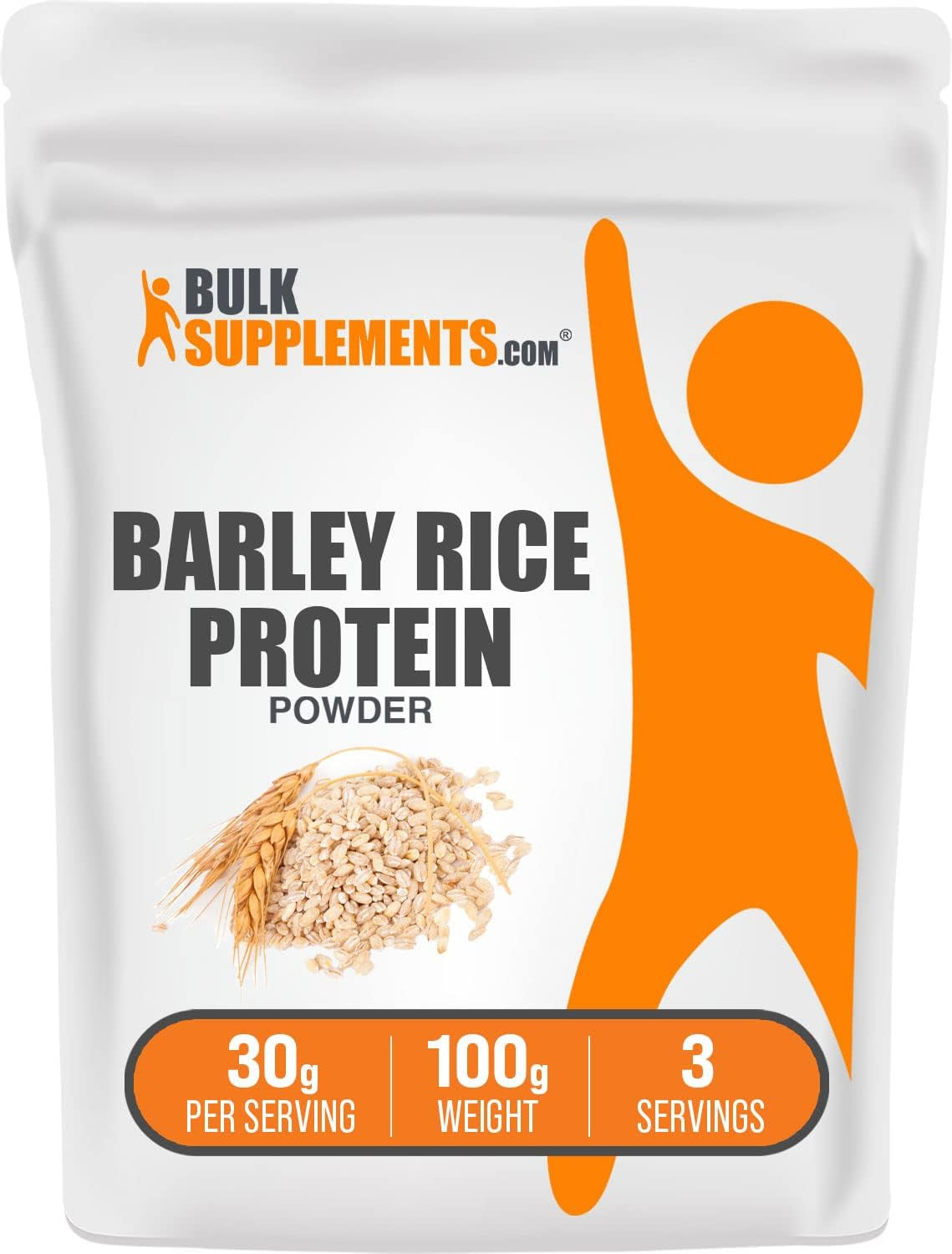 BULKSUPPLEMENTS.COM Barley Rice Protein Powder - Post-Workout Muscle Builder - Dairy Free, Soy Free - 30 Grams per Serving (100 Grams - 3.5 Oz)