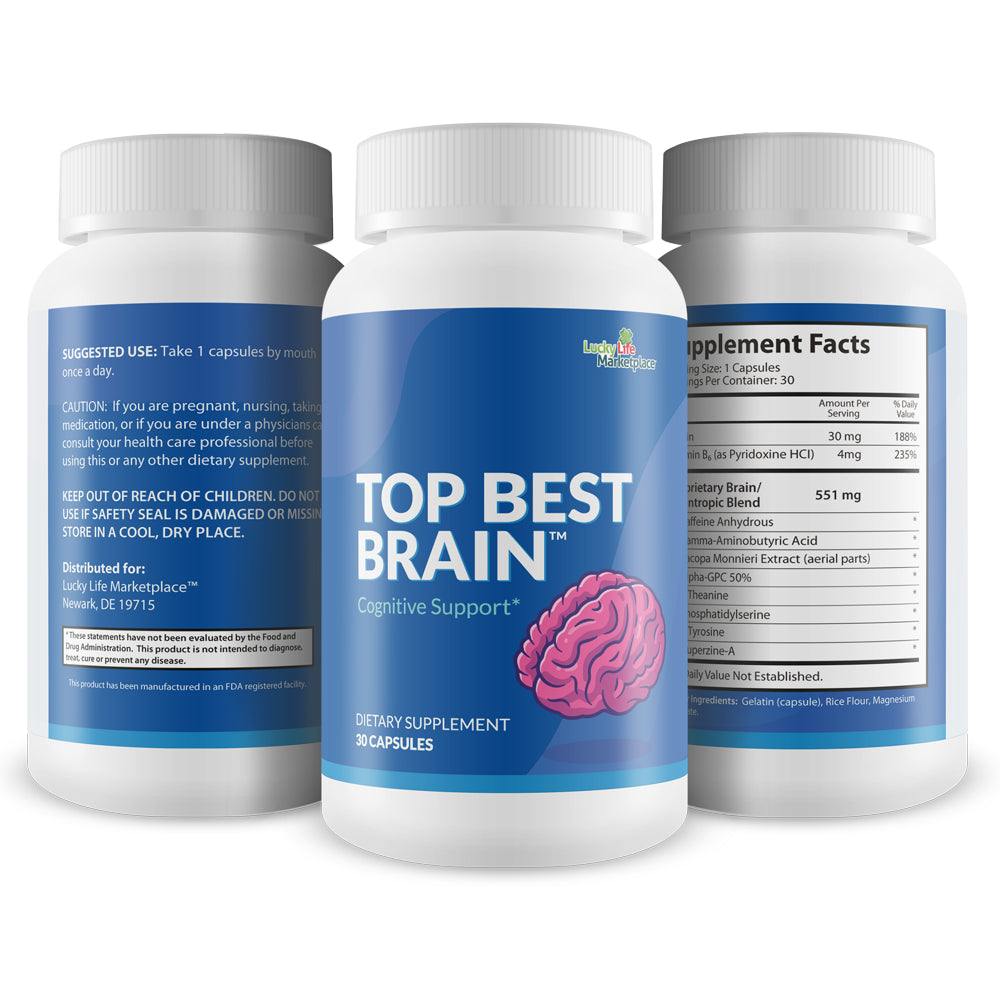 Top Best Brain - Cognitive Support Supplement for Memory, Focus, & Mental Clarity - Promote Improved Concentration, Cognition, & Motivation - Brain Pills for Cognitive Health - Nootropic Formula