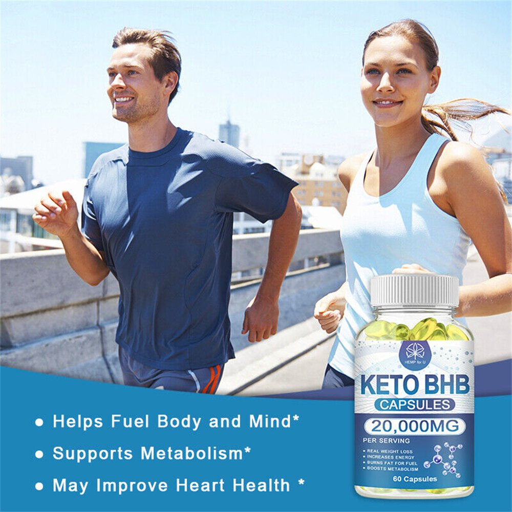 HFU Keto Pills 60 Capsules Best Weight Loss Supplement Fat Burn Carb Blocker 20,000Mg