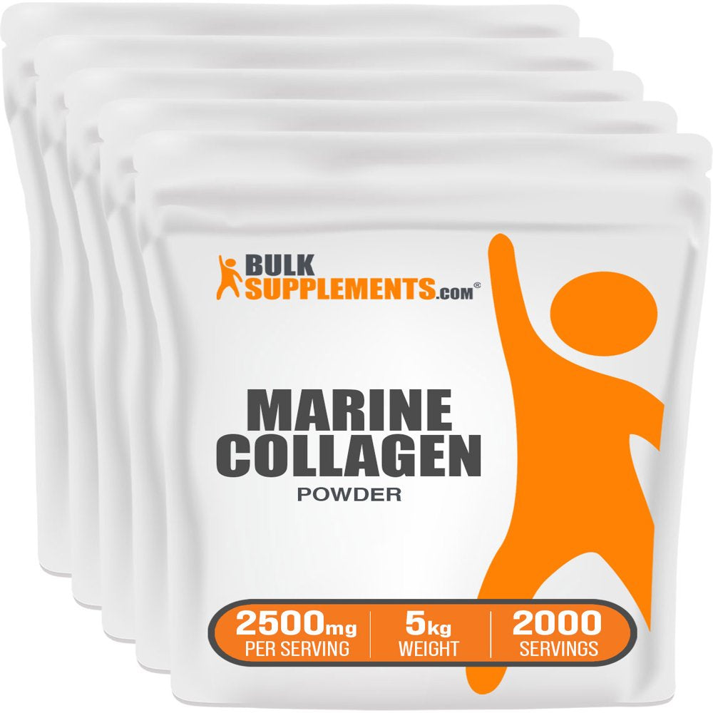 Bulksupplements.Com Hydrolyzed Fish Collagen Powder, Collagen Peptide Powder for Keto Diet and Hair Growth (5 Kilograms - 11 Lbs)