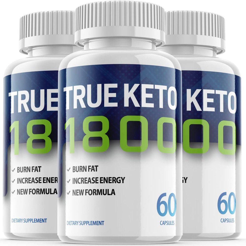 True Keto 1800 - Keto Supplement for Weight Loss -180 Capsules (3 Pack)