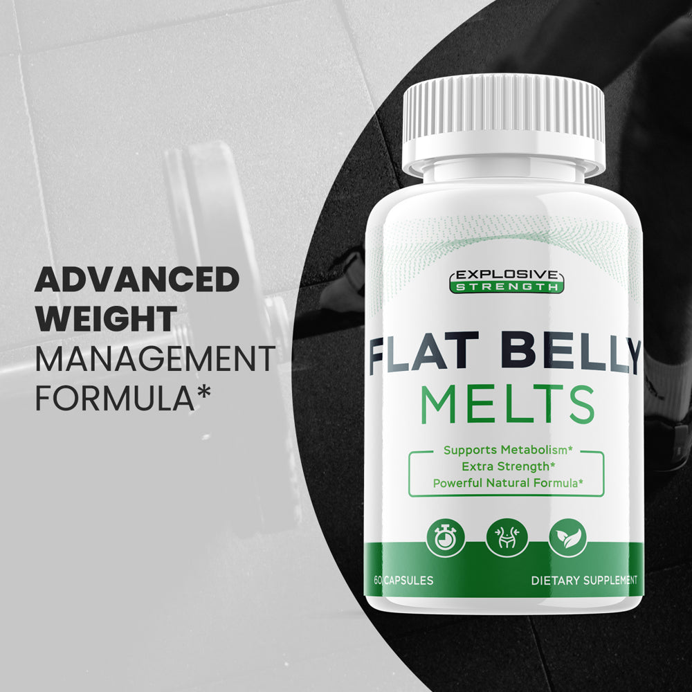 (1 Pack) Flat Belly Melts - Keto Weight Loss Formula - Energy & Focus Boosting Dietary Supplements for Weight Management & Metabolism - Advanced Fat Burn Raspberry Ketones Pills - 60 Capsules