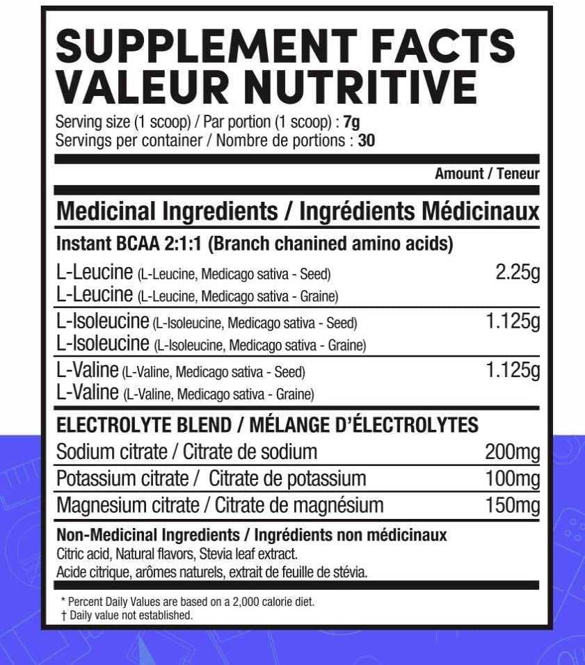 Trume Whole Health All Natural BCAA + Electrolytes - Vegan Post Workout Supplement - Potent Electrolyte Powder - Cherry Blaster - Sugar Free, Gluten Hydration for Muscle Recovery, Stamina - 210G