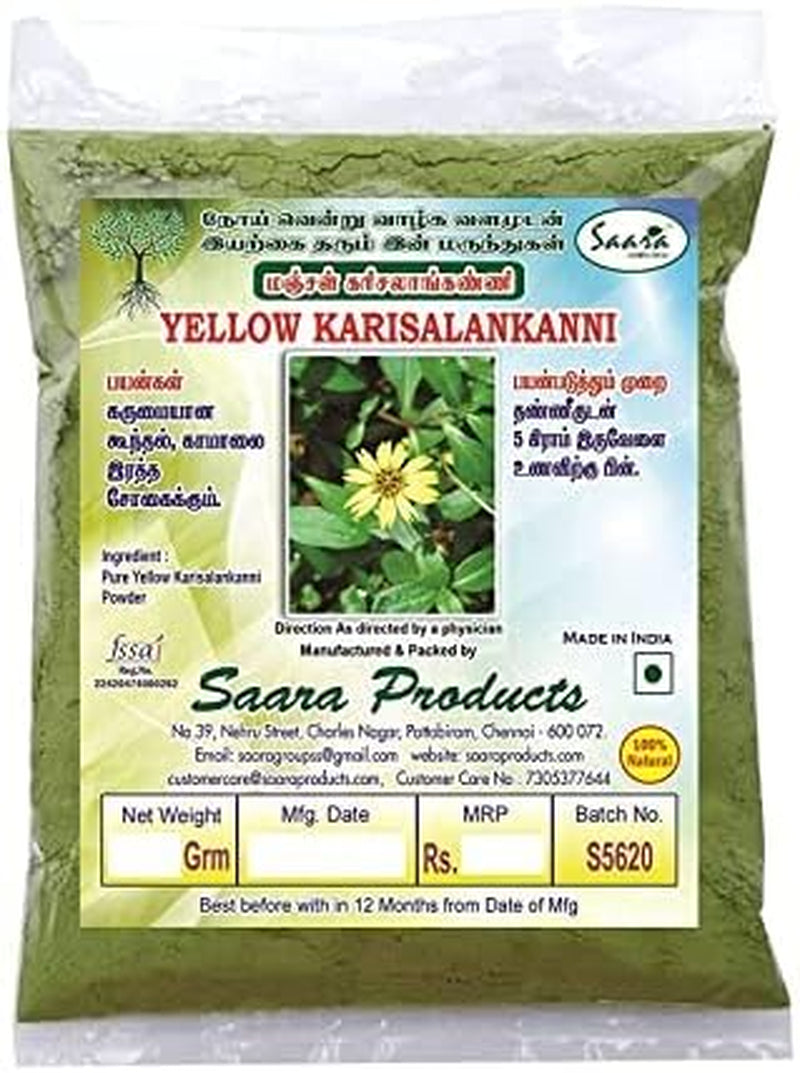 MIYUU SAARA : Karisalankanni Powder L Bharangaraj Powder, 100G