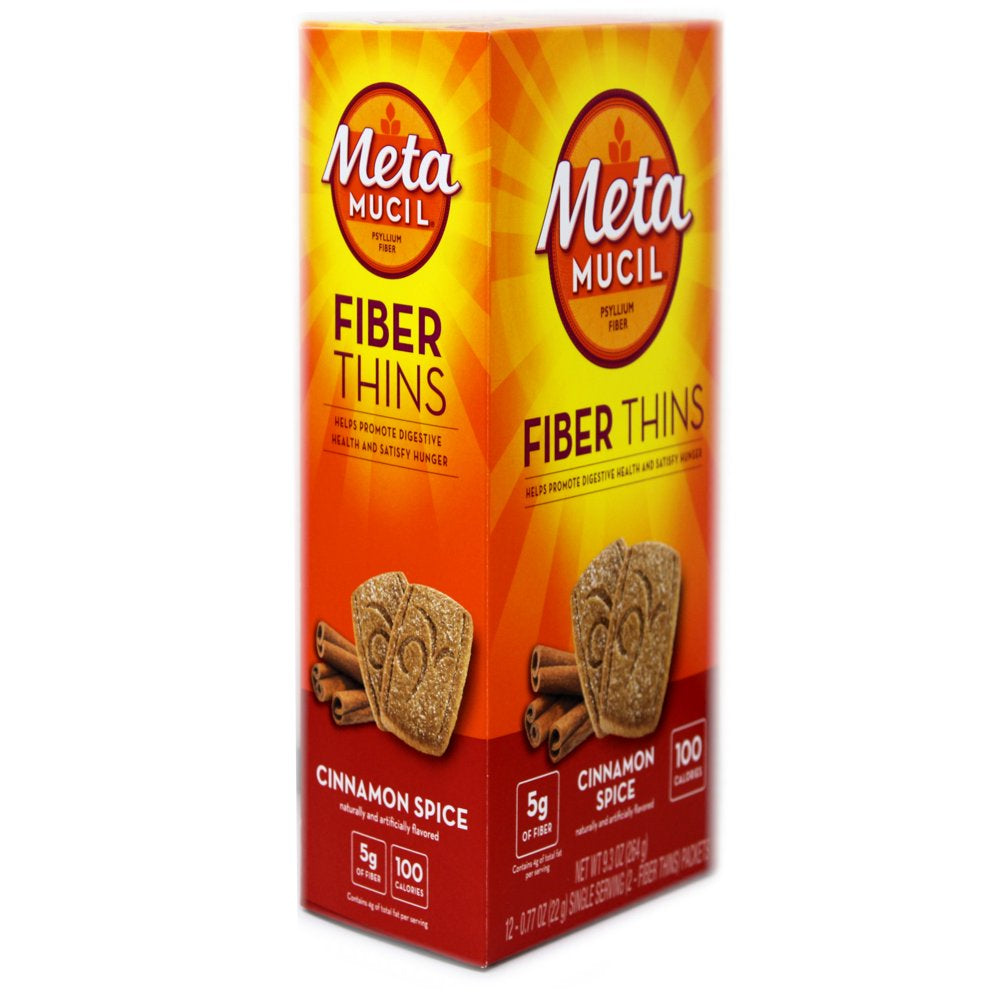 Metamucil Fiber Thins Cinnamon Spice - 12Ct